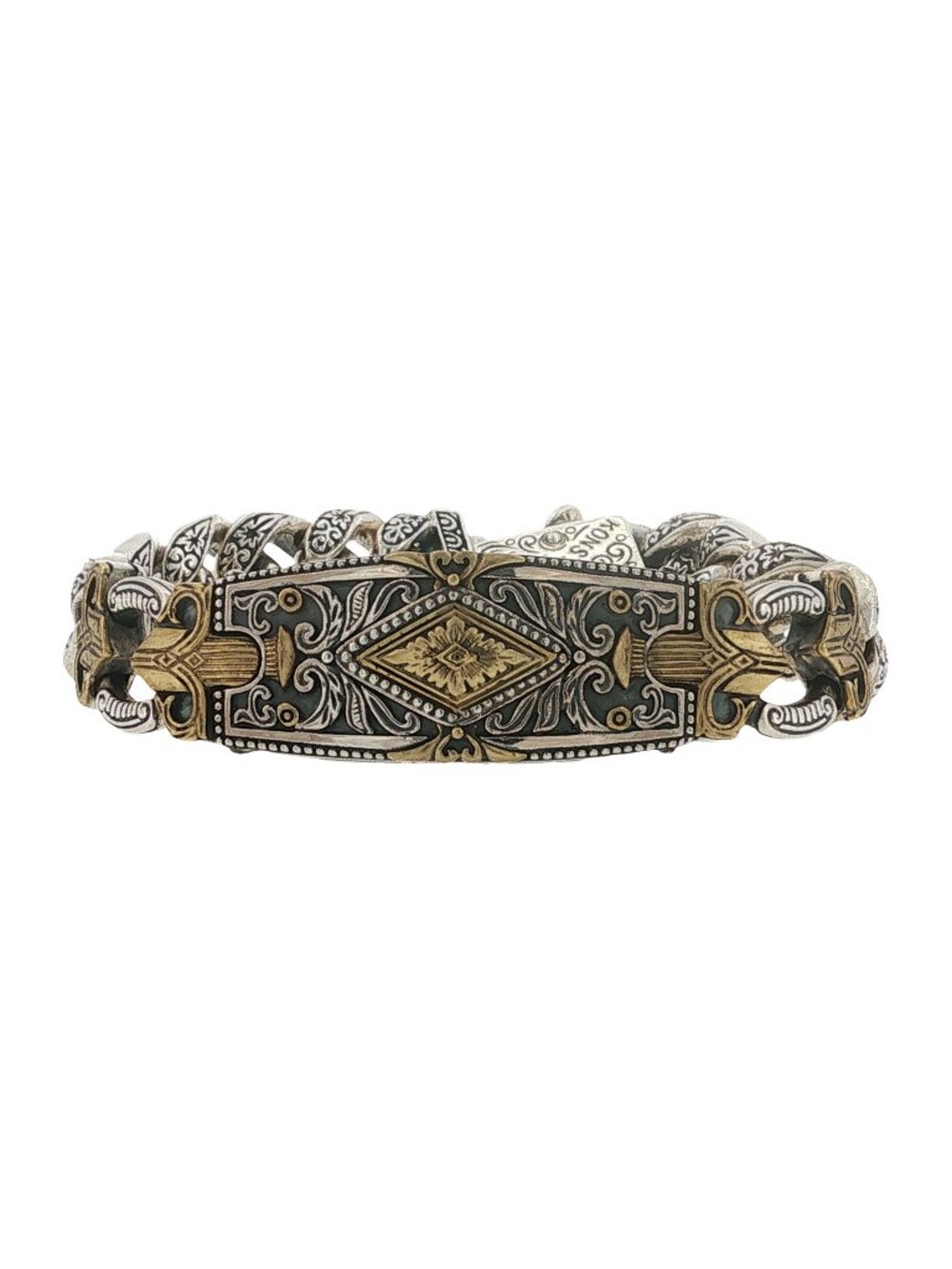 Konstantino 925 Sterling Silver & Bronze Myrmidones Bracelet Size 7.5"